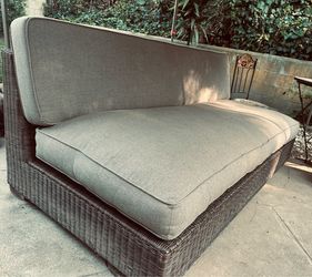 RH Outdoor Wicker Sectional Sofa with Cushions