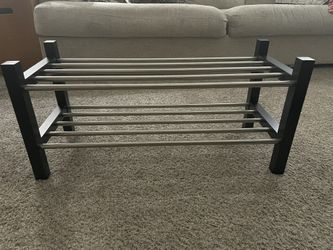 IKEA TJUSIG Shoe Rack in black