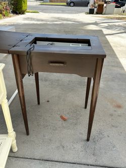 vintage sewing machine table