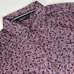 NWOT 7 Diamonds Mens Medium Floral Meridian Wicking Stretch Golf Polo Shirt