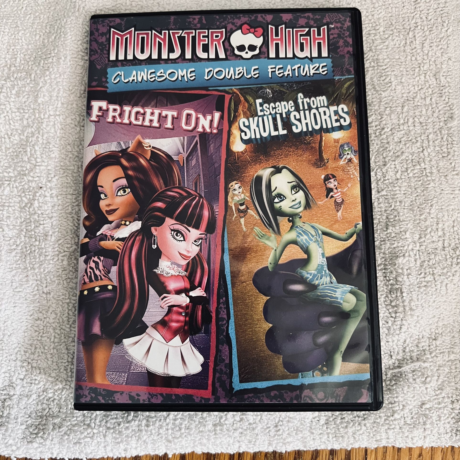 Monster High Clawsome Double Feature Fright On And Escape From Skull Shores DVD 