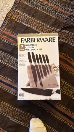 Farberware 7-Piece Hammered Cutlery White Wash Set