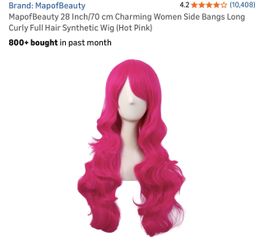 Pink Wig And Shirt