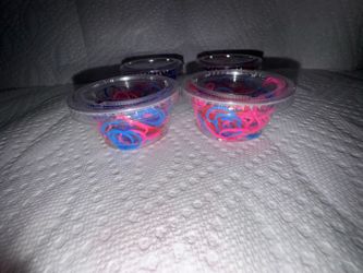 Mini Hair Elastics in Clear Containers