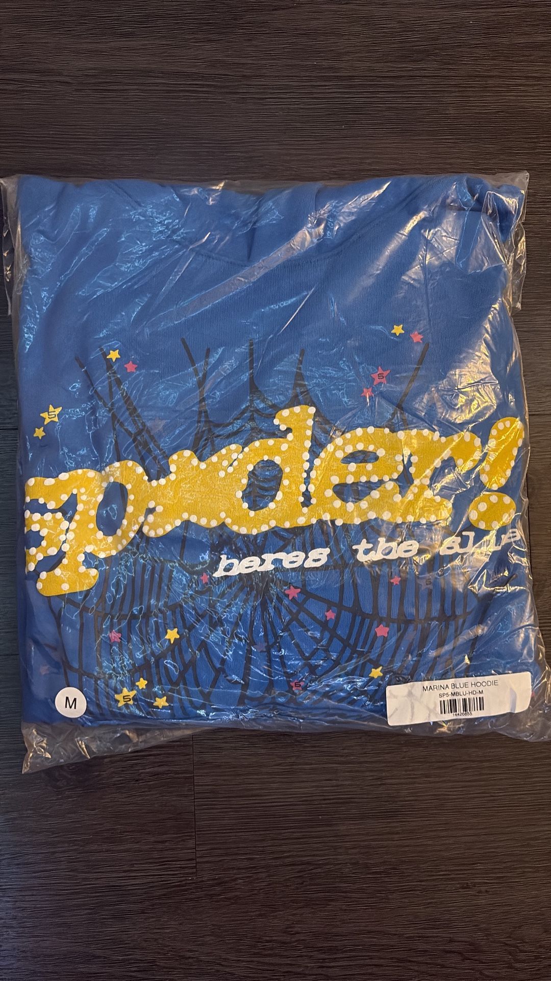 blue and yellow spider hoodie