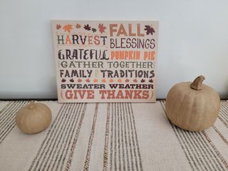 Fall Canvas Wall Art and Decorative Paper Pumpkins