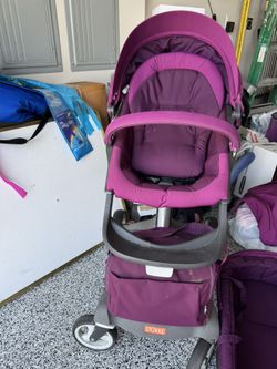 Stokke Stroller with Bassinet – Purple, Full Set ( Great Condition)