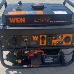 WEN 4750-Watt 120-Volt/240-Volt Dual Fuel Electric Start Portable Generator with Wheel Kit and CO Shutdown Sensor