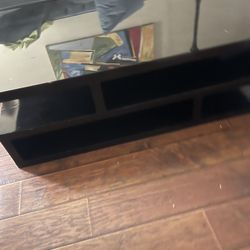 Espresso Wood Coffee Table With Glass Top