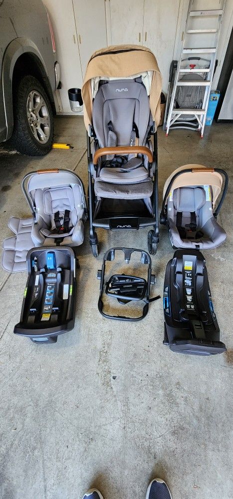 Nuna Infant Car Seat (x2) and Stroller