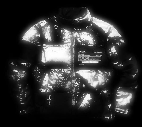 Travis Scott Cactus Jack System Reflective Down Puffer Jacket for