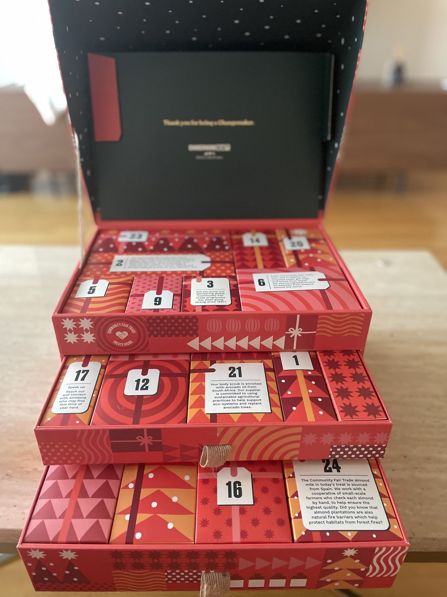 Empty Advent Calendar Box