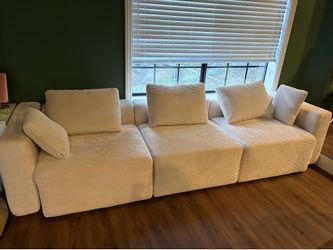 White modular couch