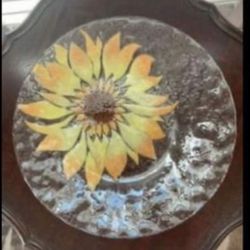 Hand Painted, Signed Beautiful Sunflower 🌻 Plate