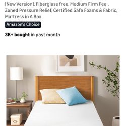 Zinus 5 Inch Firm Twin Mattress, Barely Used