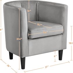 Accent Chair, Modern Velvet Armchairs, Set of 2