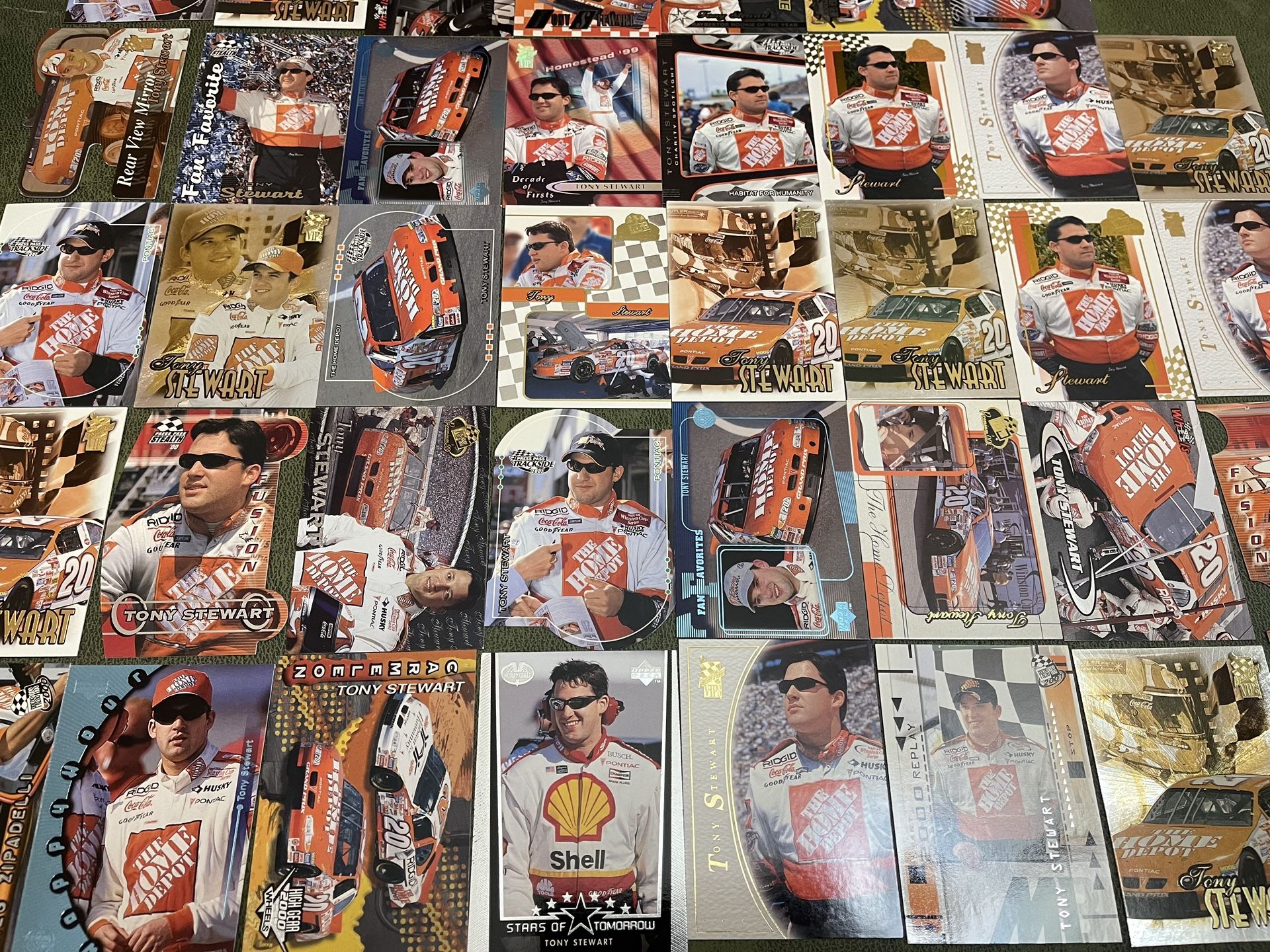 Awesome lot of 39 Tony Stewart NASCAR Cards