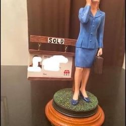 LADIES DECOR REALTOR BUSINESS CARD HOLDER STAND FOR DESK 