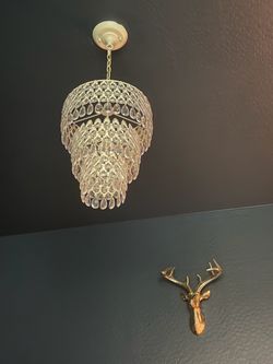 Pottery Barn crystal chandelier