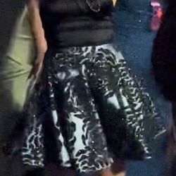 DRESS FOR PARTY . Size XS / BLUE AND BLACK . Used Excelente Condition 