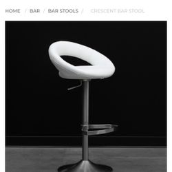 4 Zuri Bar Stools "Crescent"  Model # SY115-WH