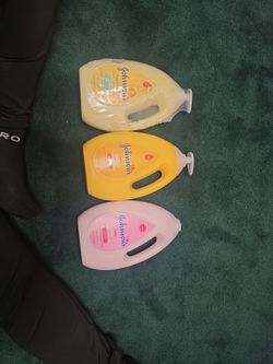Johnson shampoo and lotion 3 bottle one used