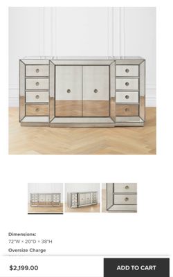 MUST PICKUP TODAY - $125 - Omni mirrored dresser/buffet