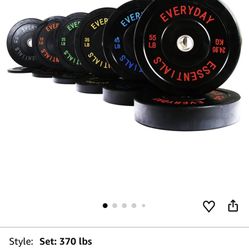 BRAND NEW Rubber Bumper plates - 370lbs