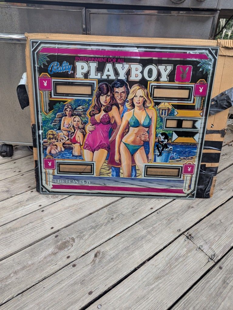 Vintage Bally Pinball Machine Back Glass