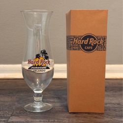 collectible Hard Rock Cafe Orlando souvenir hurricane glass.