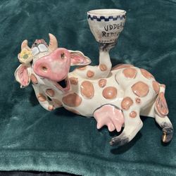 Cow Candle Holder Blue Sky Corp. 