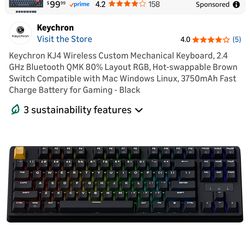 Keychron j4 wireless mechanical keyboard