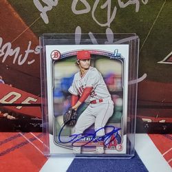 Angels pitcher George Klassen 1st Bowman Autograph Card