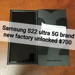 Samsung S22 ULTRA 5G BRAND NEW FACTORY UNLOCKED 