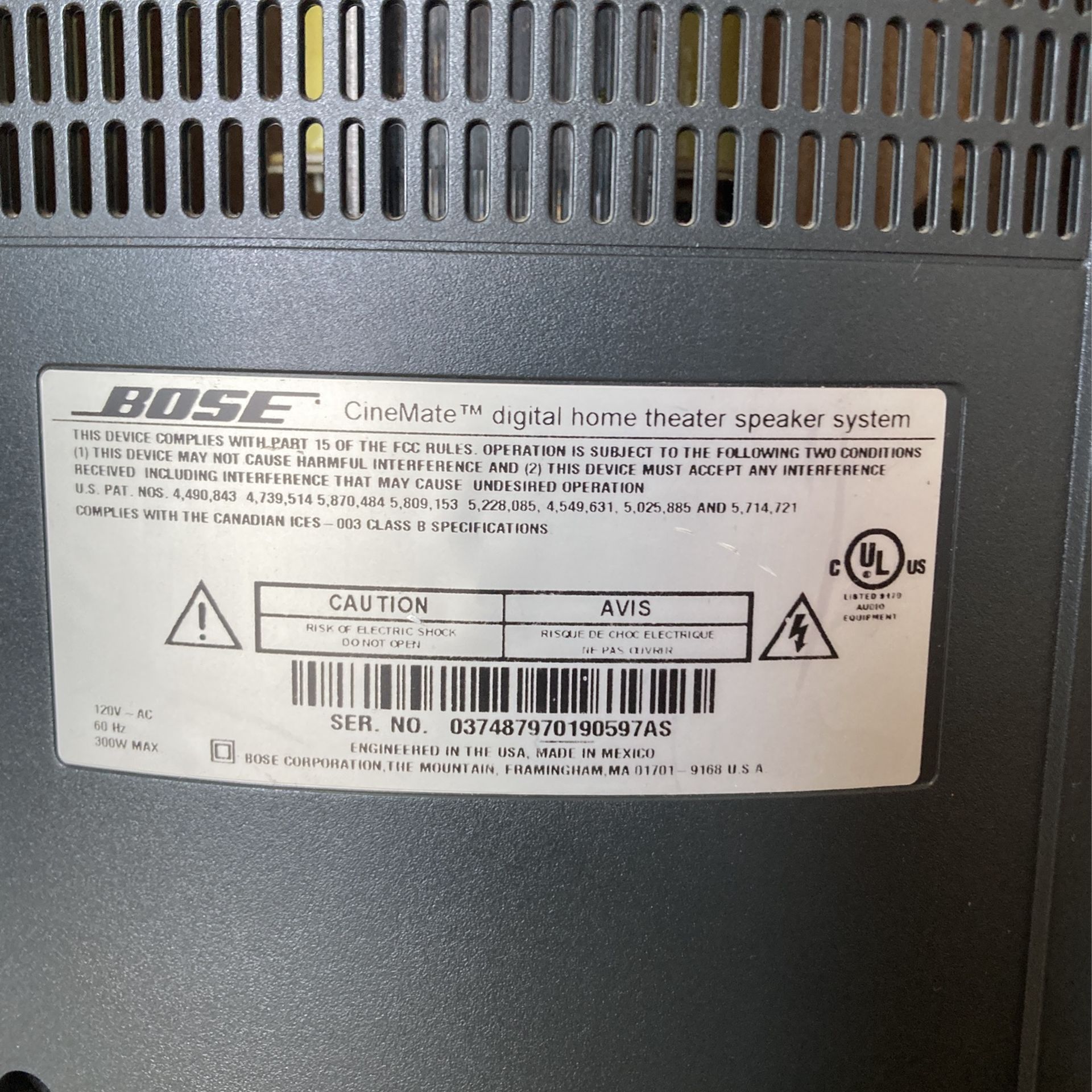 Bose subwoofer