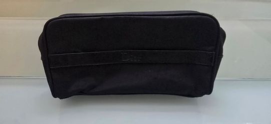 Dior CD Black Cosmetic Toiletry Bag Pouch Used