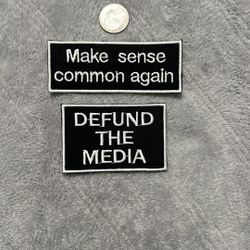 Defund the Media, Make Sense Common Again iron on patches