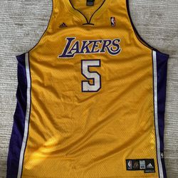 Vintage authentic adidas jordan farmar lakers jersey size XXL, not kobe, lebron, luka, magic