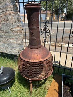 Cast Iron Outdoor Chiminea Fire Pit