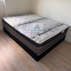 King Pillow Top Mattress Set – NEW – Medium Firm & Comfortable – Box Spring Included – Delivery Available