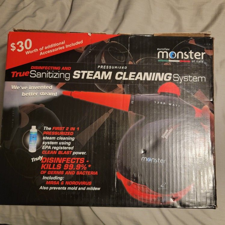 Euroflex Monster 1200 Steam Cleaner Super Clean Sanitizing SC20 With Accessories