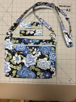 Crossbody Zippered Tote Bag - 8” X 9”