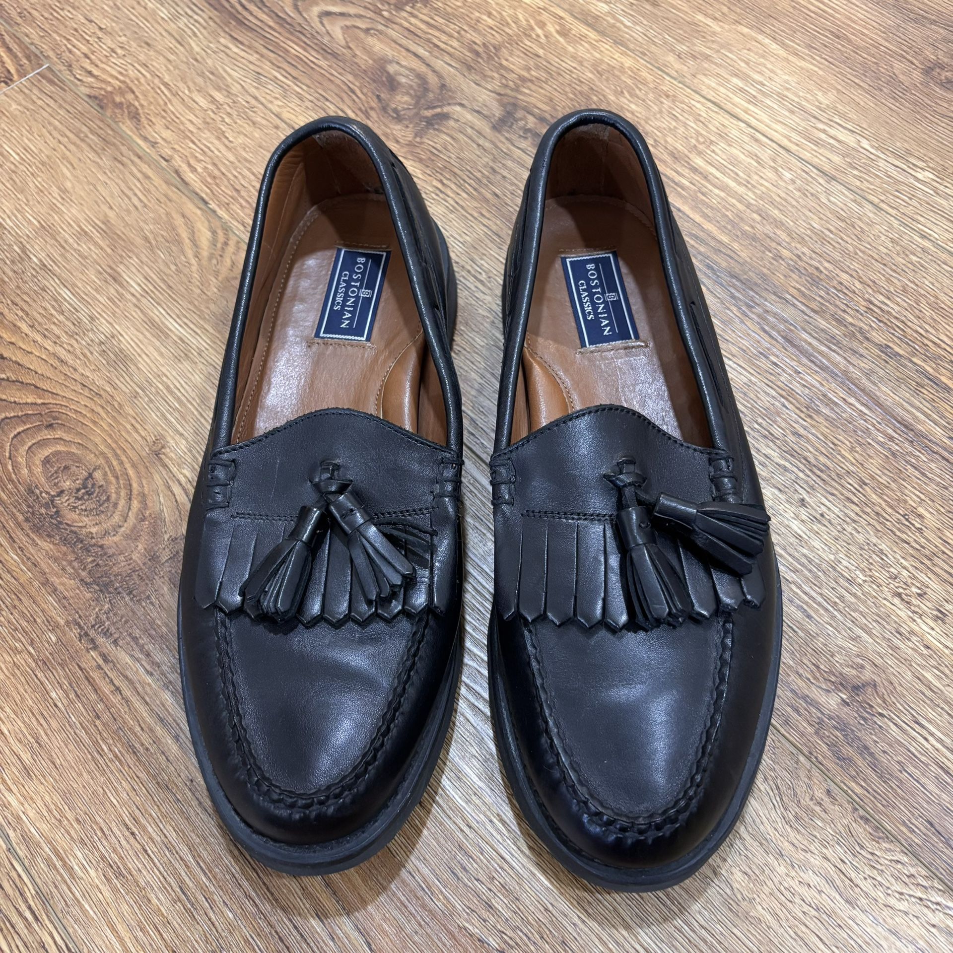 Bostonian classic Men’s Loafers Black Leather Size 9