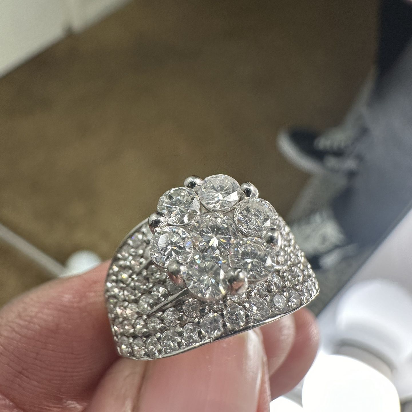 14k White Gold Diamond Ring