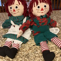 Vintage Raggedy Ann & Andy New Condition 