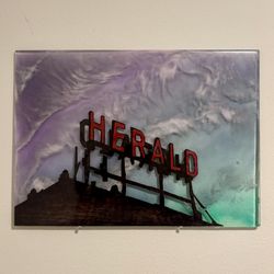 New Handmade Resin Wall Art, Herald Building