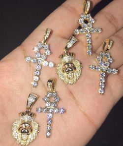 Pendants with Chains 14k Gold Plated Doesn't Loses Color