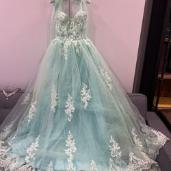 Turquoise Quinceañera Dress