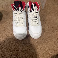 Air Jordan 5 Fire Red High-Top Sneakers