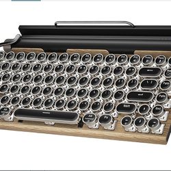 Retro Typewriter Wireless Mechanical Gaming Keyboard, Etc 